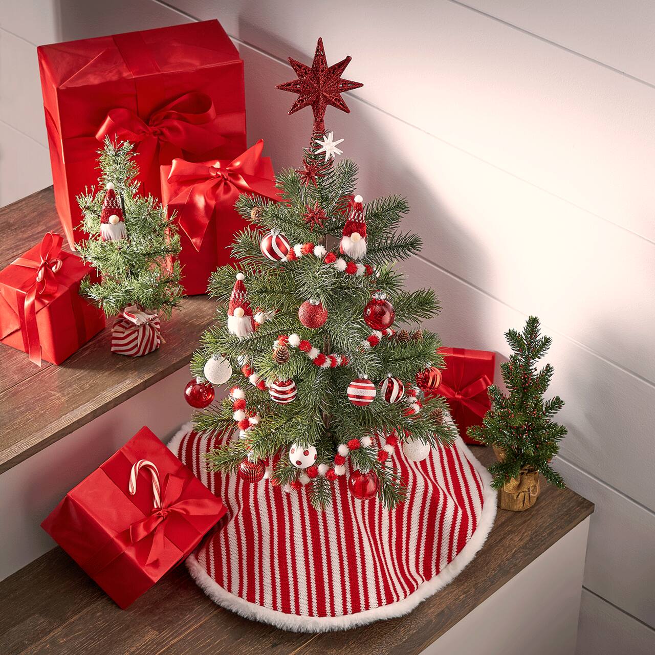 Mini arbre de Noël à motif de menthe poivrée Trésors minuscules